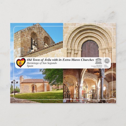 ユネスコWHS – アビラ – サンセグンドのエルミタージュ ポストカード (正面)