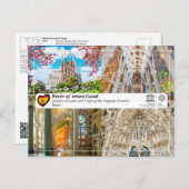 ユネスコWHS – アントニガウディ – サグラダファミリア ポストカード (正面/裏面)