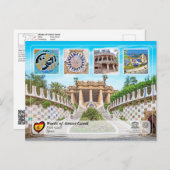 ユネスコWHS – アントニガウディ – パークグエル ポストカード (正面/裏面)