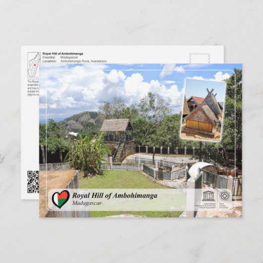 ユネスコWHS – ア王室のムボヒマンガの丘 ポストカード (正面/裏面)