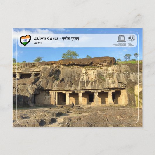 ユネスコWHS – エロラケーブ ポストカード (正面)