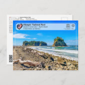 ユネスコWHS – オリンピック国立公園 – リアルトビーチ ポストカード (正面/裏面)
