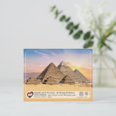 ユネスコWHS – ギザのピラミッド ポストカード (スタンド正面)