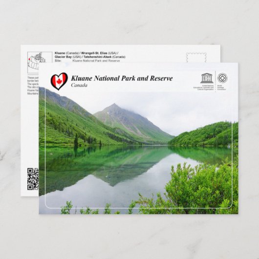 ユネスコWHS – クラーネ国立公園と保護区 ポストカード (正面/裏面)