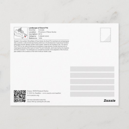 ユネスコWHS – グランプレの風景 ポストカード (裏面)