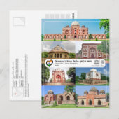 ユネスコWHS – デリーのHumayun's Tomb ポストカード (正面/裏面)