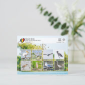 ユネスコWHS – ドナウベデルタの鳥 ポストカード (スタンド正面)