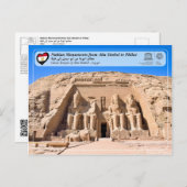 ユネスコWHS – ヌビアンモニュメント – アブシンベル ポストカード (正面/裏面)