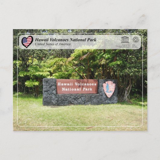 ユネスコWHS – ハワイ火山国立はがき ポストカード (正面)