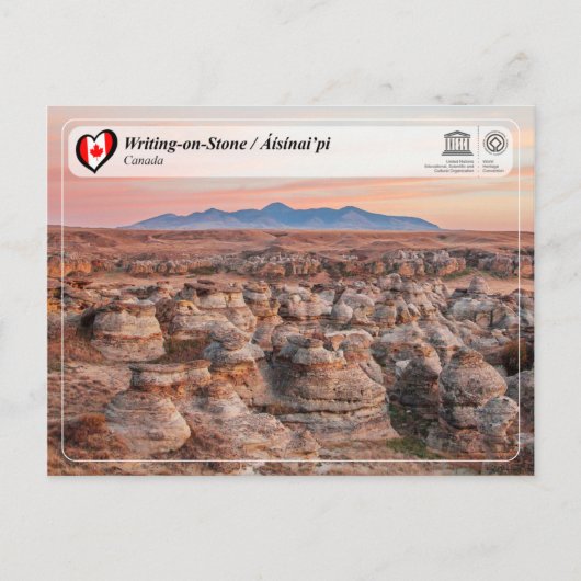 ユネスコWHS -書オンストーン/アースナイピ ポストカード (正面)