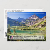 ユネスコWHS – 氷河NP – アティナ湖 ポストカード (正面/裏面)