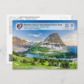 ユネスコWHS – 氷河NP – 隠れ湖 ポストカード (正面/裏面)