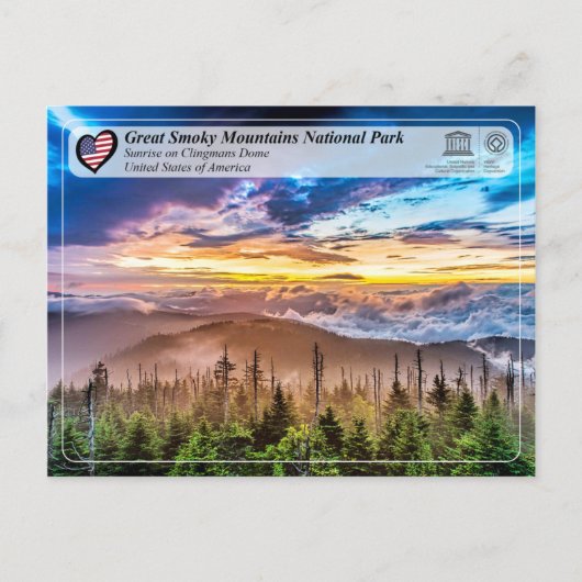ユネスコWHS -素晴らし Smoky Mountains National Park ポストカード (正面)