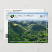 ユネスコWHS – 青とジョンのカラスの山々 ポストカード (正面/裏面)