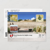 ユネスコWHS – 頭をぶつけたバッファロージャンプ ポストカード (正面/裏面)