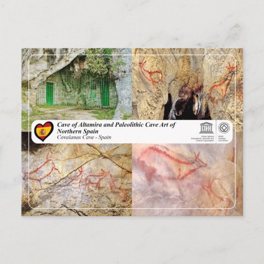 ユネスコWHS - Covalanas Cave / Cueva de Covalanas ポストカード (正面)