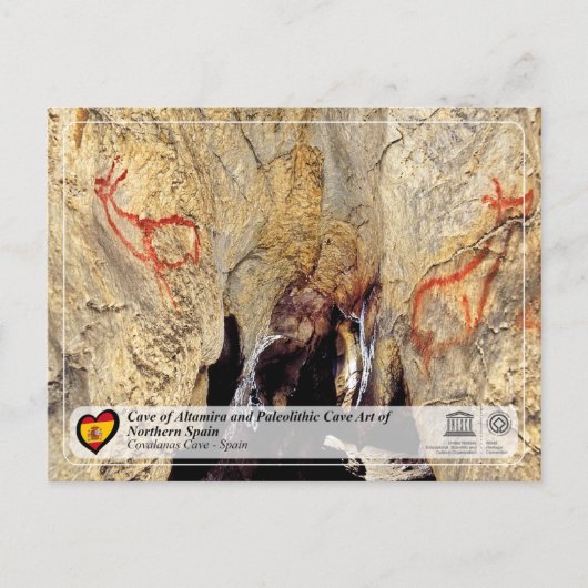 ユネスコWHS - Covalanas Cave / Cueva de Covalanas ポストカード (正面)