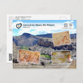 ユネスコWHS - Cueva de las Manos, Rio Pintura ポストカード (正面/裏面)