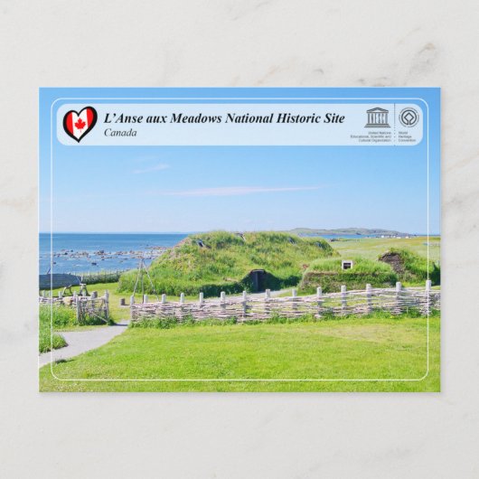 ユネスコWHS - L'Anse aux Meadows ポストカード (正面)