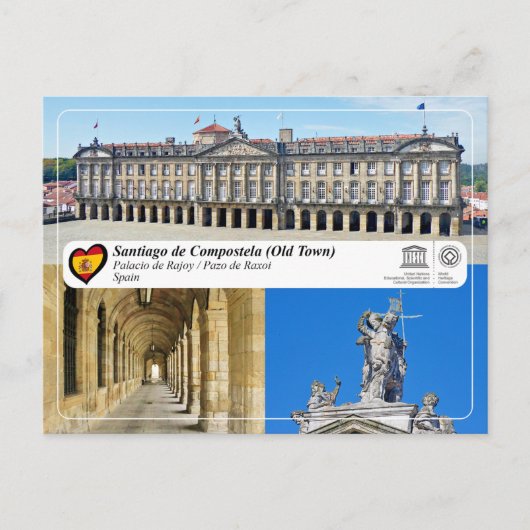 ユネスコWHS - Palacio de Rajoy / Pazo de Raxoi ポストカード (正面)