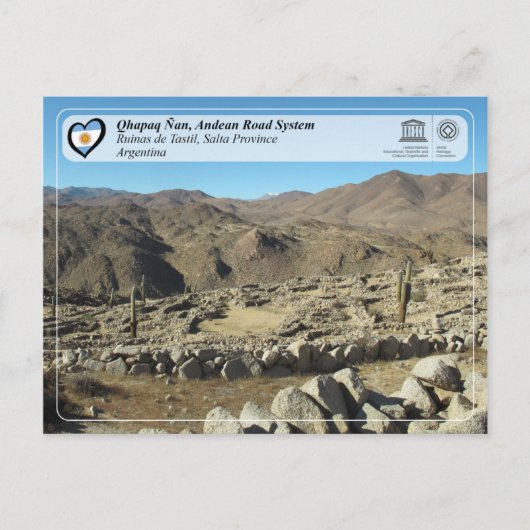 ユネスコWHS - Qhapaq Nan, Andean Road System ポストカード (正面)