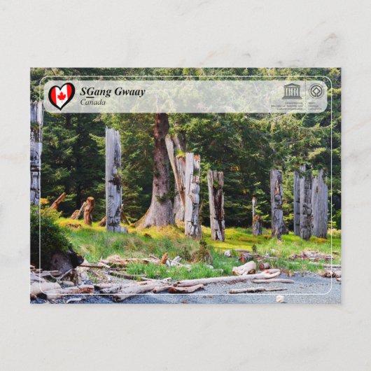 ユネスコWHS - SGang Gwaay ポストカード (正面)
