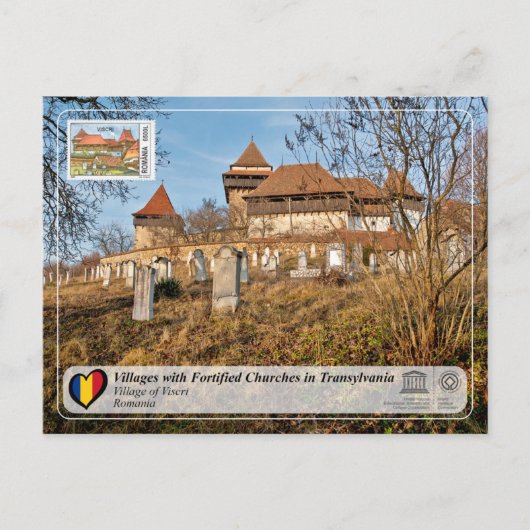 ユネスコWHS - Village of Viscri (Stamp Edition) Pos ポストカード (正面)