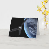 ユノ宇宙船の地球フライバイ中 カード (黄色い花)