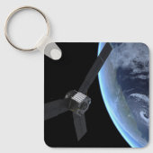 ユノ宇宙船の地球フライバイ中 キーホルダー (正面)