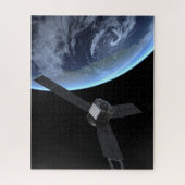 ユノ宇宙船の地球フライバイ中 ジグソーパズル (縦)