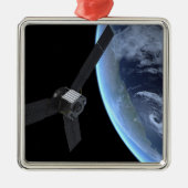 ユノ宇宙船の地球フライバイ中 メタルオーナメント (正面)