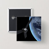 ユノ宇宙船の地球フライバイ中 缶バッジ (正面&裏面)