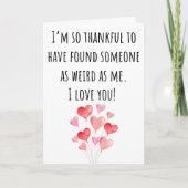 ユバ・バレンタイン 私と同じくらい変わっている 折りたたみ カード (正面)