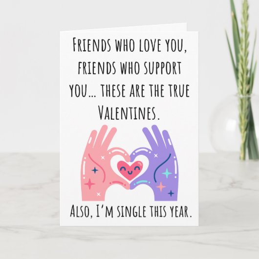 ユバ・バレンタイン 私は今年シングル フォールド カード (正面)