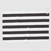 ユベントスストライプトリノ選手サッカークラブイタリアブラック ゴルフタオル (横)