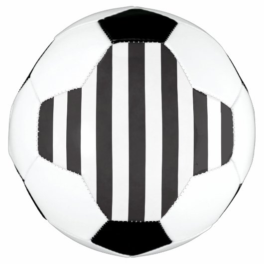 ユベントスストライプトリノ選手サッカークラブイタリアブラック サッカーボール (正面)