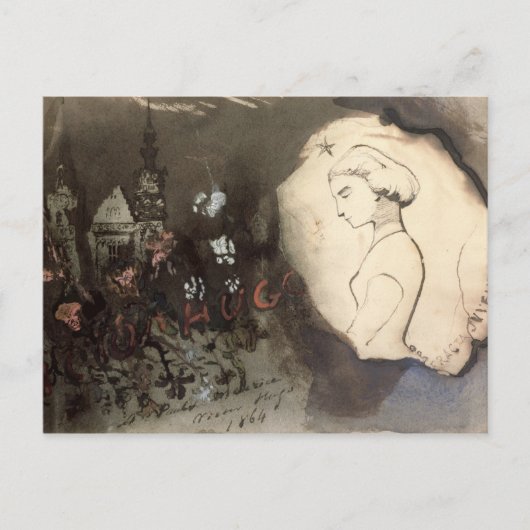 ユベントス骨折, 1864 ポストカード (正面)