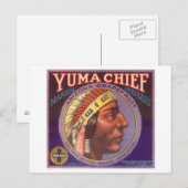 ユマチーフオレンジラベルレッドランズ(カリフォルニア州) ポストカード (正面/裏面)