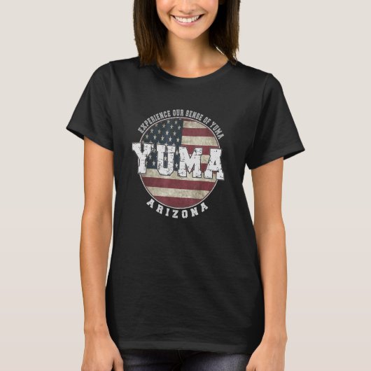 ユマ・アリゾナヴィンテージアメリカ国旗 Tシャツ (正面)