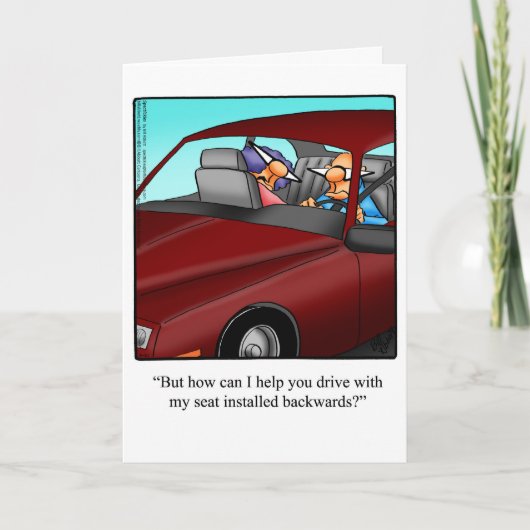 ユミのある面白い記念日グリーティングカード 彼へ カード (正面)