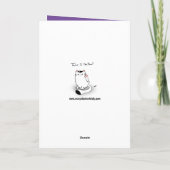 ユミカワイイ ネコパパ 誕生日 奥さんから旦那さんへ カード (裏面)