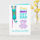 ユミカワイイ 猫パパ 誕生日 奥さんから旦那さんへ カード (黄色い花)