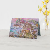 ユミスガイ天使ハッピーバースデー カード (黄色い花)