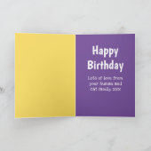 ユミユミネコママ誕生日妻夫から カード (内部)