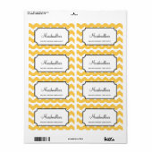 ユミーシェブロンカスタムイエローのキャンディビュッフェ瓶バルク ラベル (フルシート)