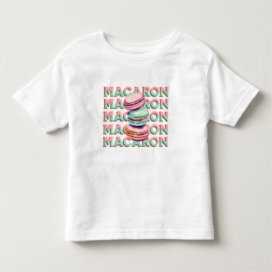 ユミーパステルマカロンクッキーとヴィンテージVibe トドラーTシャツ (正面)
