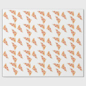 ユミーピザアンドペペロニグルメ水彩パター ラッピングペーパー (フラット)