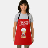 ユミーホリデイズバイシェフ名前をカスタムするガールベーキングレッド エプロン (インサイチュ)