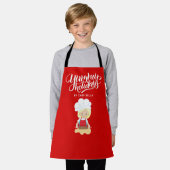 ユミーホリデーズバイシェフ名前をカスタムするガールベーキング エプロン (着用した状態)