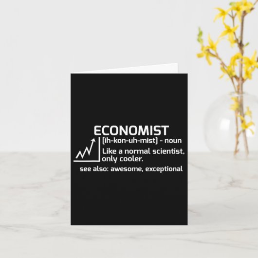 ユモアあふれるエコノミストの定義 経済学 科学 ギフト カード (黄色い花)